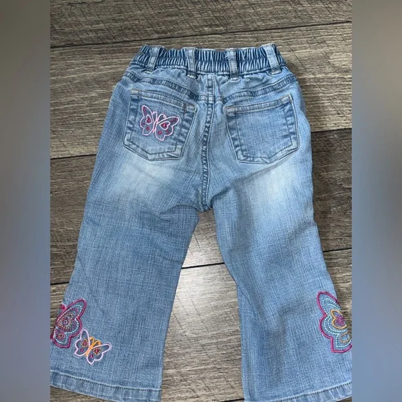 Baby GAP Stretch Butterfly Embroidery Jeans Size 12-18M - Picture 4 of 4